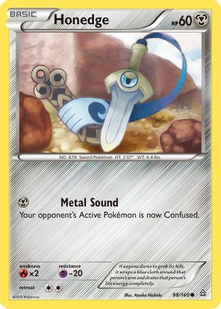 Honedge 098  - Reverse Holofoil XY  Primal Clash - Common