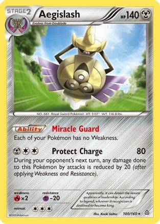 Aegislash 100  - Holofoil XY  Primal Clash - Holo Rare