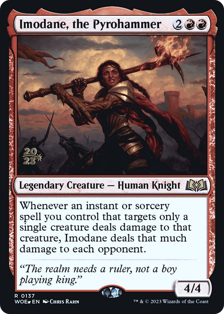 Imodane, the Pyrohammer (PRE-137S) - Wilds of Eldraine Promos Foil