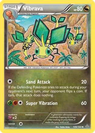 Vibrava 109  - Reverse Holofoil XY  Primal Clash - Uncommon