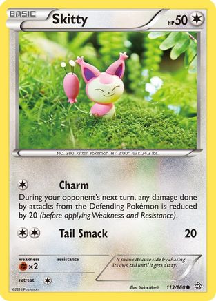 Skitty 113/160  - Reverse Holofoil XY  Primal Clash - Common