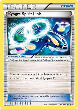 Kyogre Spirit Link 132/160  - Reverse Holofoil XY  Primal Clash - Uncommon