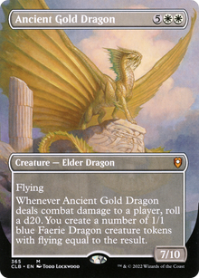 Ancient Gold Dragon (Borderless) (CLB-365) - Commander Legends: Battle for Baldur's Gate (Borderless) Foil