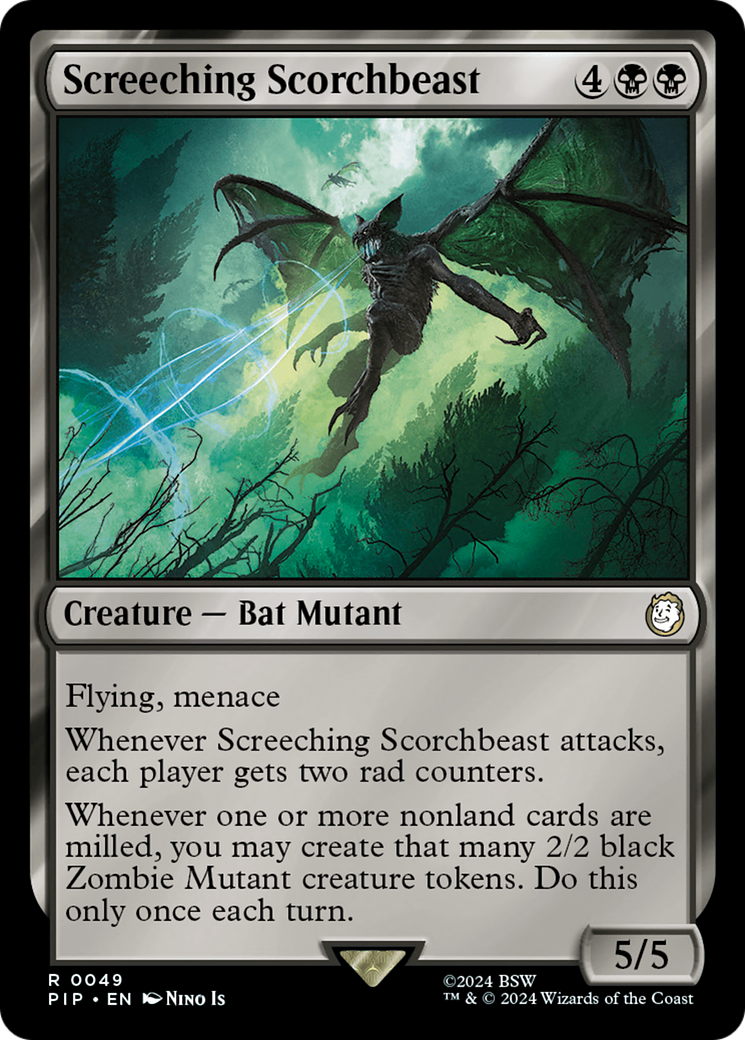 Screeching Scorchbeast⁣ - Universes Beyond: Fallout⁣ (Rare)⁣ [49]