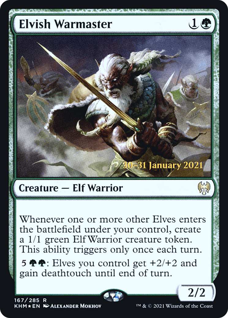 Elvish Warmaster (PRE-167S) - Kaldheim Promos Foil