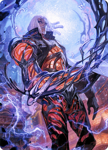Tezzeret, Betrayer of Flesh // Tezzeret, Betrayer of Flesh (ANEO-054) - Neon Dynasty Art Series (Borderless) Foil