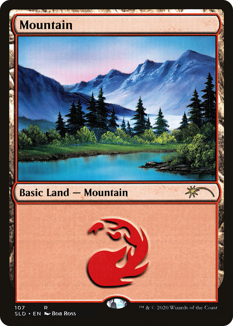 Mountain (107) (Bob Ross) (SLD-107) - Secret Lair Drop Foil
