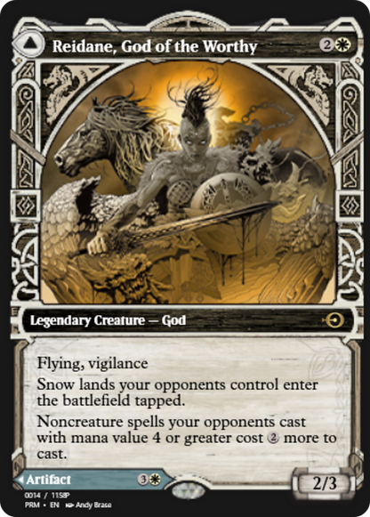 Reidane, God of the Worthy // Valkmira, Protector's Shield (PRM-88228) - Magic Online Promos Foil