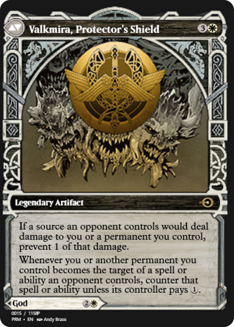 Reidane, God of the Worthy // Valkmira, Protector's Shield (PRM-88228) - Magic Online Promos