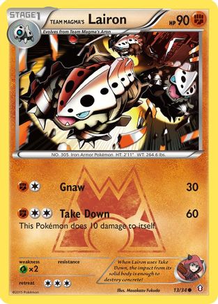 Team Magma's Lairon 013/34  Double Crisis - Common