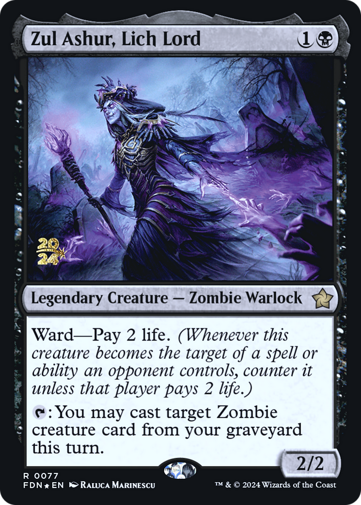 Zul Ashur, Lich Lord (PRE-77S) - Foundations Promos Foil