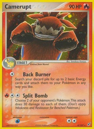Camerupt 004  - Holofoil Deoxys - Holo Rare