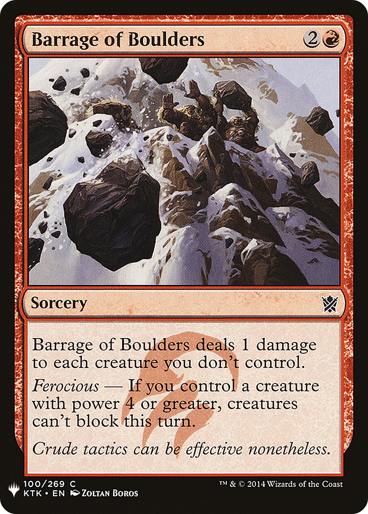 Barrage of Boulders (LIST-KTK-100) - The List