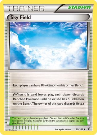 Sky Field 089/108  - Reverse Holofoil XY  Roaring Skies - Uncommon