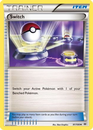 Switch 091/108  - Reverse Holofoil XY  Roaring Skies - Uncommon
