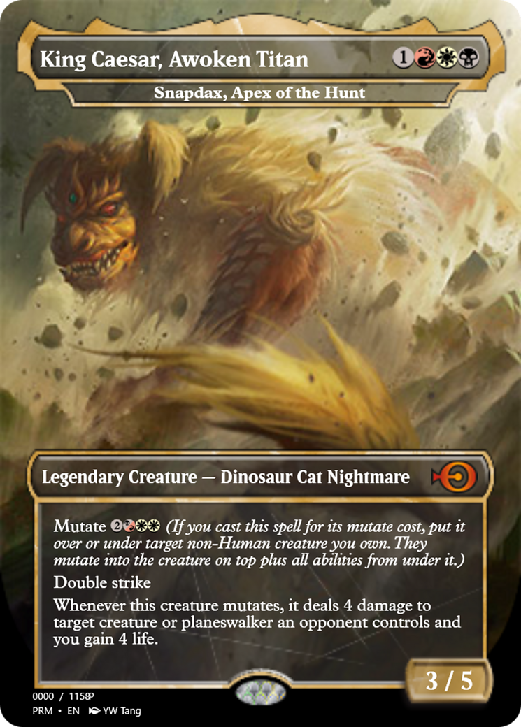 Snapdax, Apex of the Hunt (PRM-80911) - Magic Online Promos / King Caesar, Awoken Titan Foil