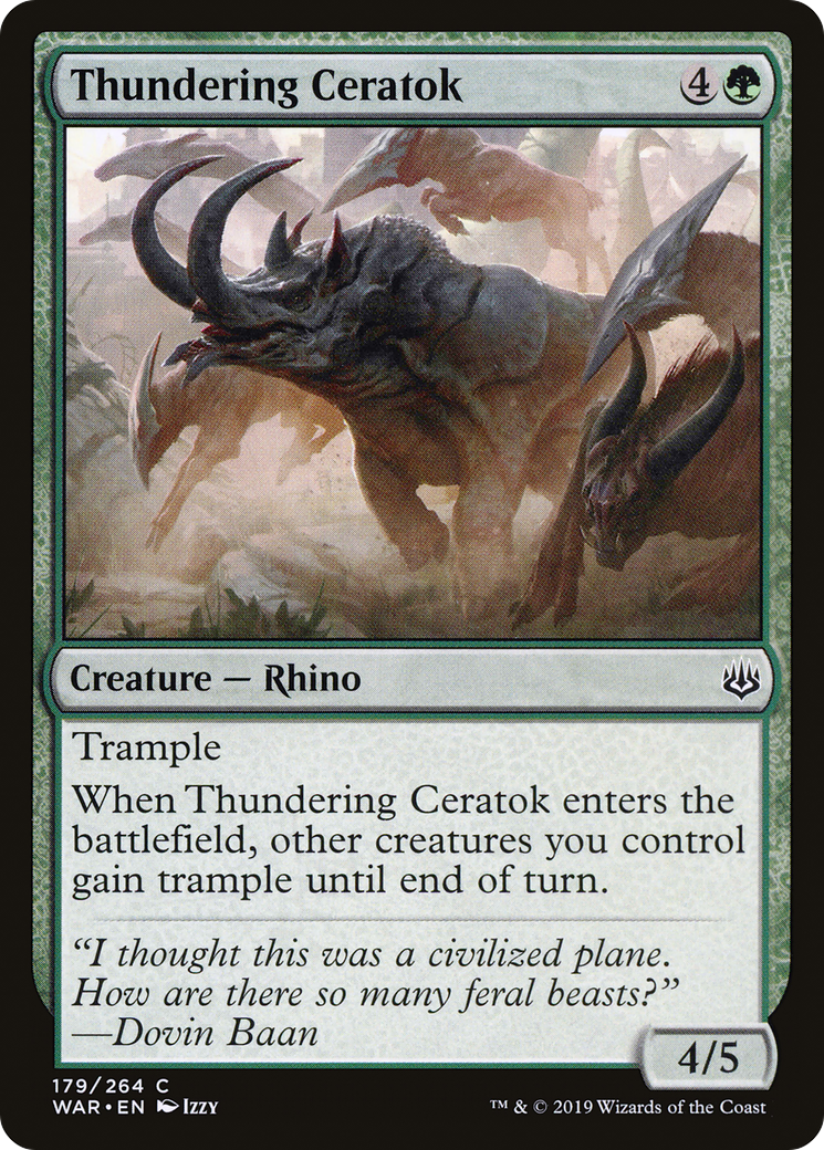 Thundering Ceratok⁣ - War of the Spark⁣ (Common)⁣ [179]