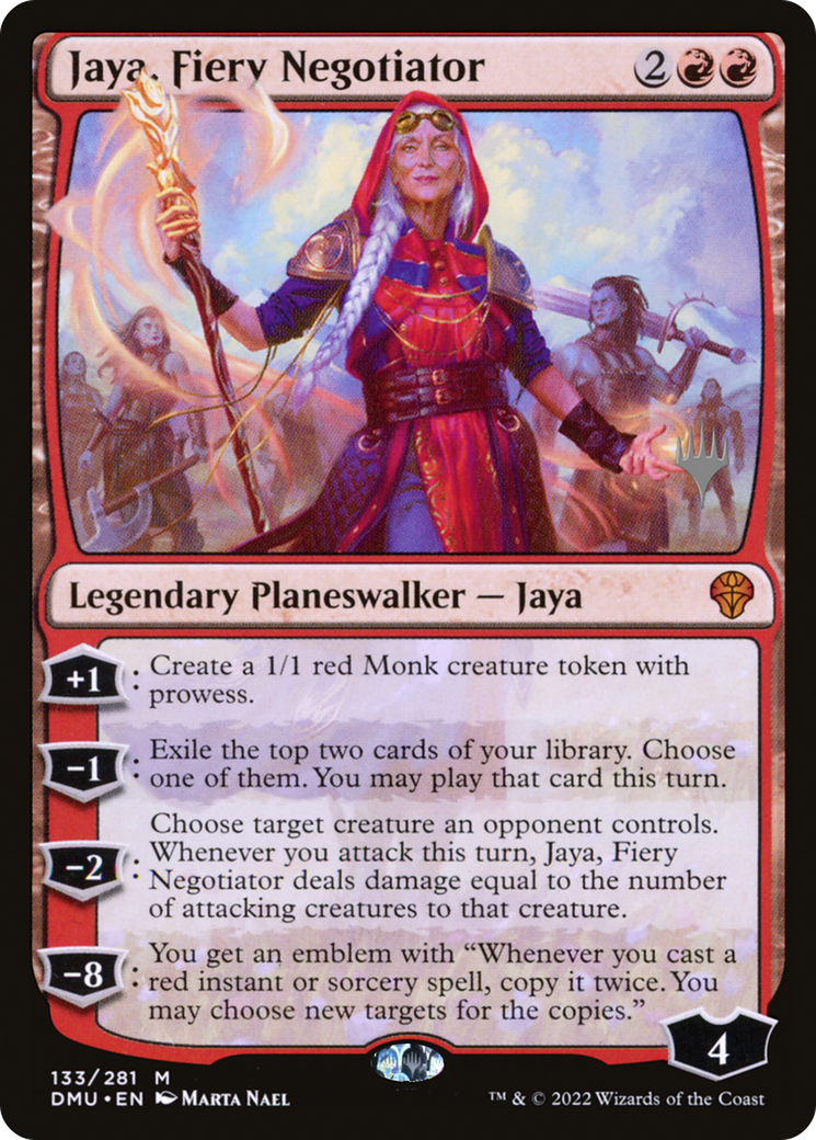 Jaya, Fiery Negotiator (PPDMU-133P) - Dominaria United Promos