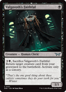 Valgavoth's Faithful⁣ - Duskmourn: House of Horror⁣ (Uncommon)⁣ [121]