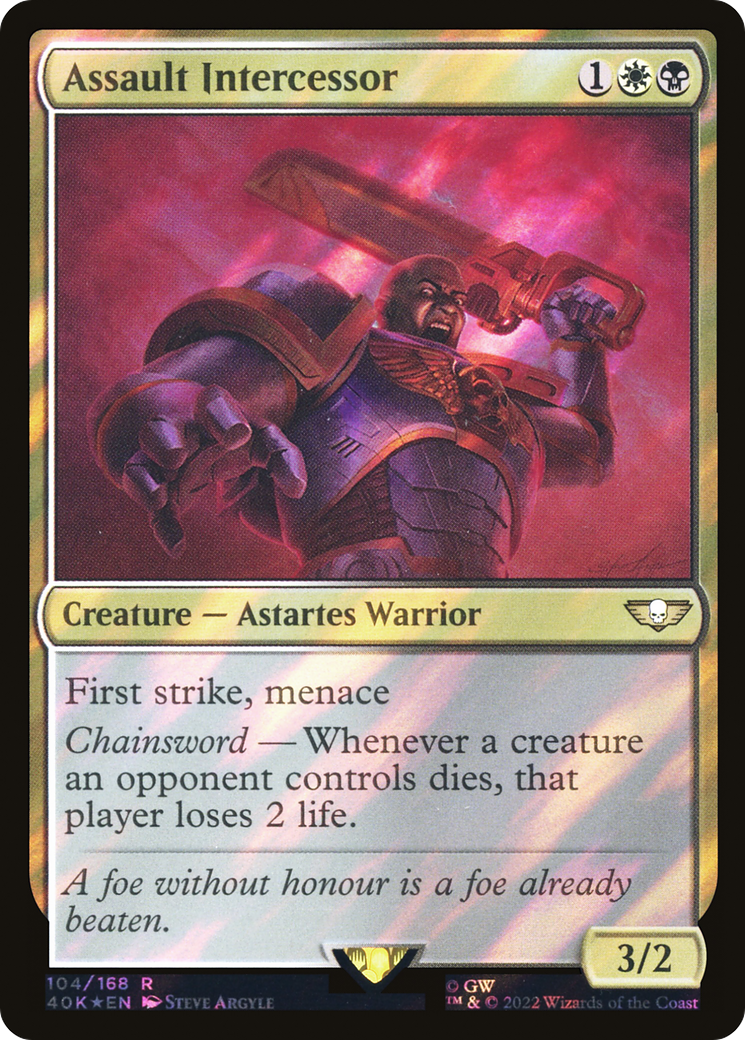 Assault Intercessor (Surge Foil) (40K-104★) - Warhammer 40,000 Commander Foil