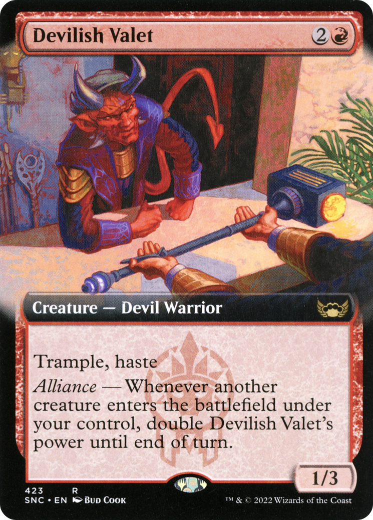 Devilish Valet (Extended Art) (SNC-423) - Streets of New Capenna: (Extended Art)