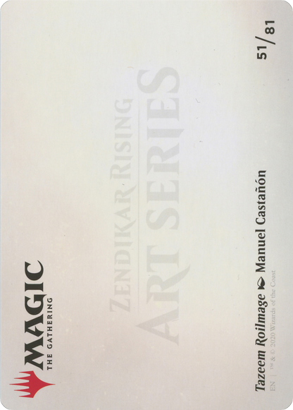 Tazeem Roilmage // Tazeem Roilmage (AZNR-051) - Zendikar Rising Art Series (Borderless) Foil