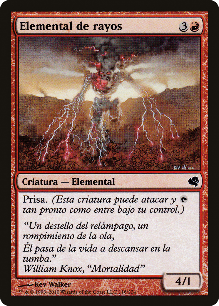 Lightning Elemental (Spanish) - "Elemental de rayos" (PS11-116) - Salvat 2011