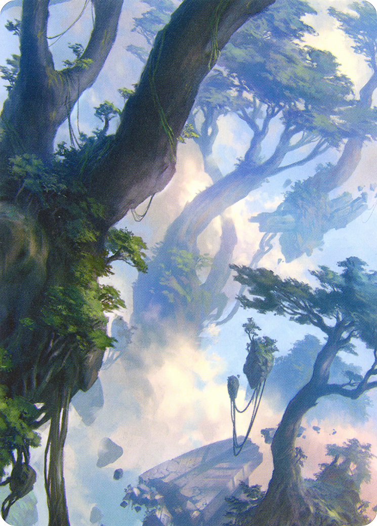 Forest // Forest (AZNR-019) - Zendikar Rising Art Series (Borderless)