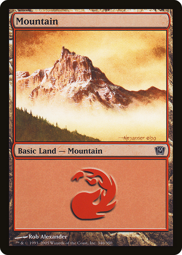Mountain (346) (9ED-346★) - Ninth Edition Foil