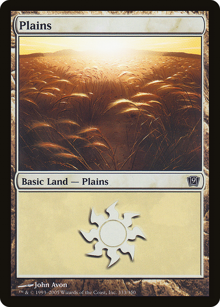 Plains (333) (9ED-333★) - Ninth Edition Foil
