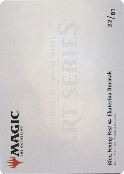 Blex, Vexing Pest // Blex, Vexing Pest (ASTX-022) - Strixhaven Art Series (Borderless) Foil