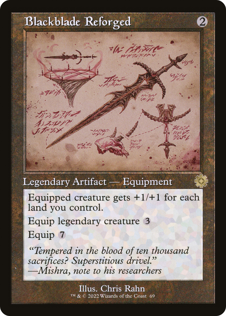 Blackblade Reforged (Schematic) (BRR-069) - The Brothers' War Retro Artifacts