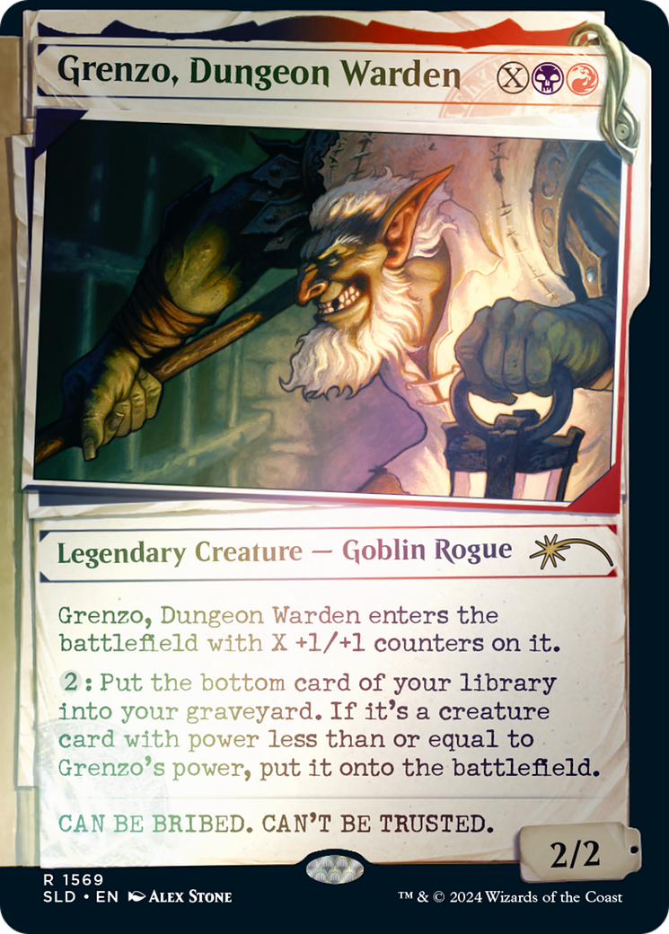 Grenzo, Dungeon Warden (Rainbow Foil) (SLD-1569★) - Secret Lair Drop: (Showcase) Foil