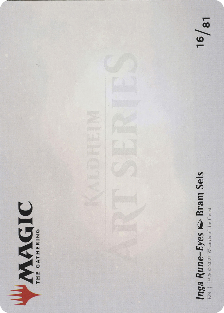 Inga Rune-Eyes // Inga Rune-Eyes (AKHM-016) - Kaldheim Art Series (Borderless) Foil