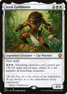 Jazal Goldmane⁣ - Commander: Dominaria United⁣ (Mythic)⁣ [102]