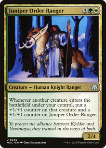 Juniper Order Ranger⁣ - Commander: March of the Machine⁣ (Uncommon)⁣ [330]