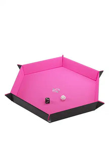 Gamegenic-Magnetic-Dice-Tray-Hexagonal-Pink-Folded