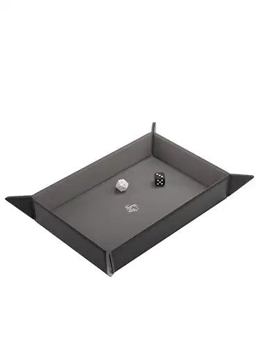 Gamegenic-Magnetic-Dice-Tray-Rectangle-Grey-Folded