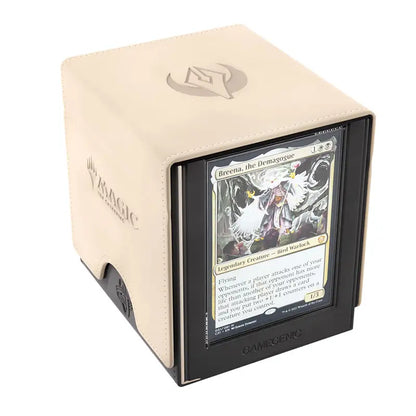 Card holder with a card displaying 'Breana, the Demogorgon' from 'Magic: The Gathering' on a white background.