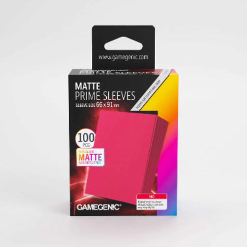Gamegenic Matte Prime Sleeves Red