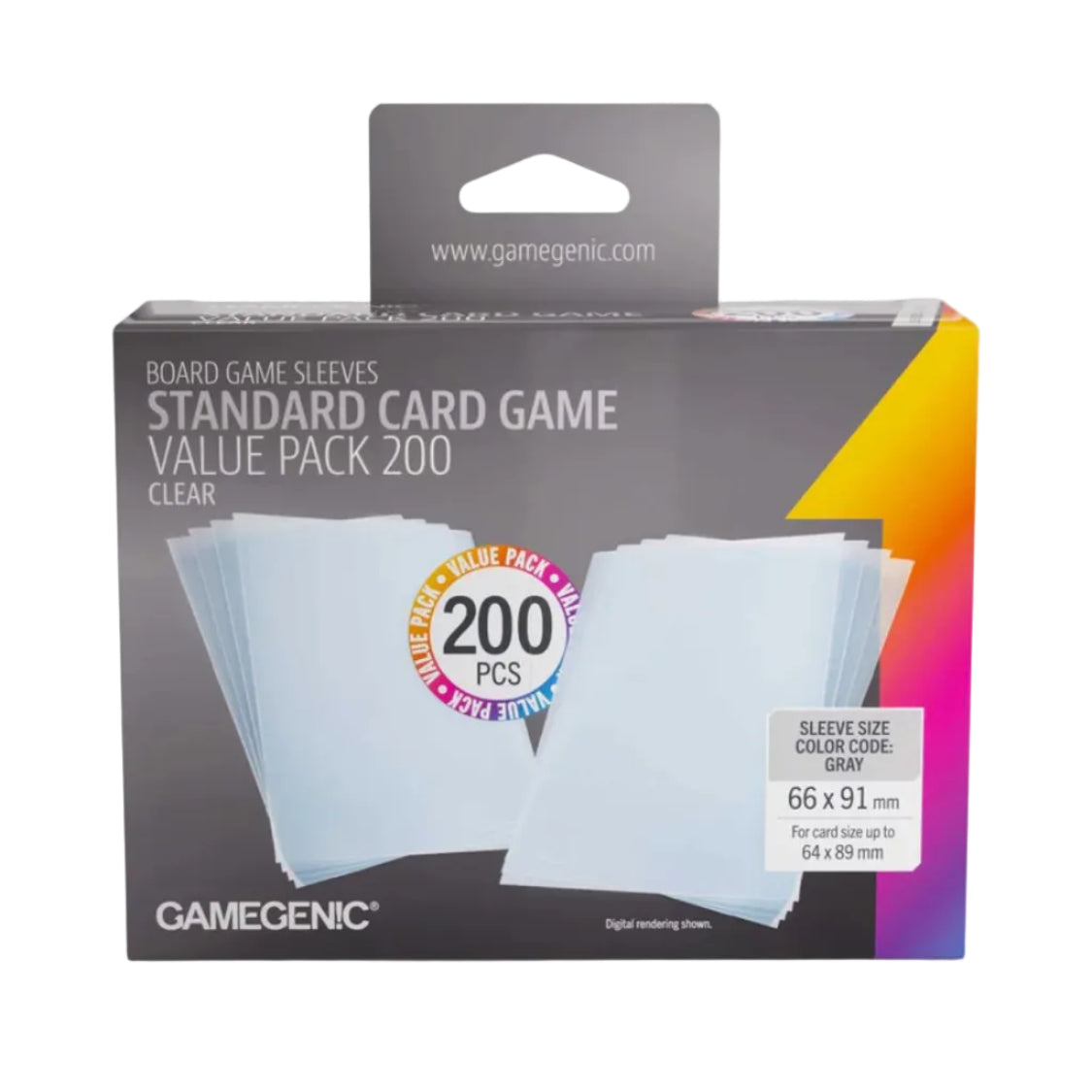 Gamegenic Prime Sleeves Standard Card Game-Size Value Pack (200)