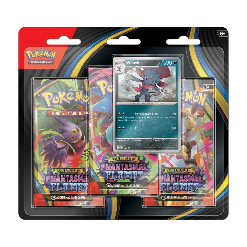 Pokémon trading card game phantasmal pack with cards featuring Pokémon characters.