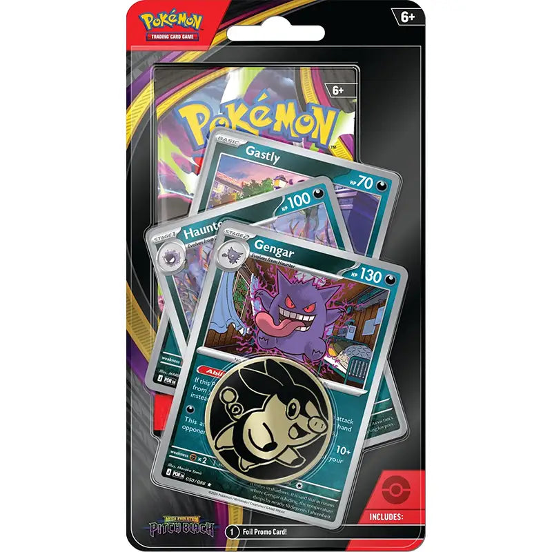 Pokémon Pitch Black Booster Pack with Gengar Evolution promo cards