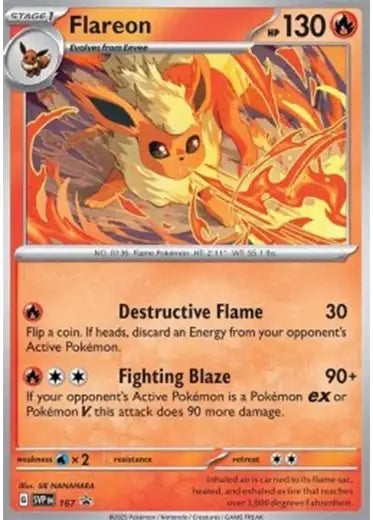 Pokemon TCG: Prismatic Evolutions - Flareon Promo SVP167