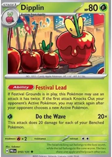 Pokemon TCG: Dipplin TWM 018/167 Holo Card