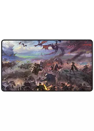 Ultra Pro: MTG Universes Beyond: Lord of the Rings: Tales of Middle Earth - Black Stitched Playmat - Borderless Scene