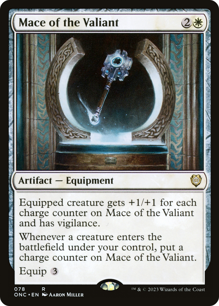 Mace of the Valiant⁣ - Commander: Phyrexia: All Will Be One⁣ (Rare)⁣ [78]