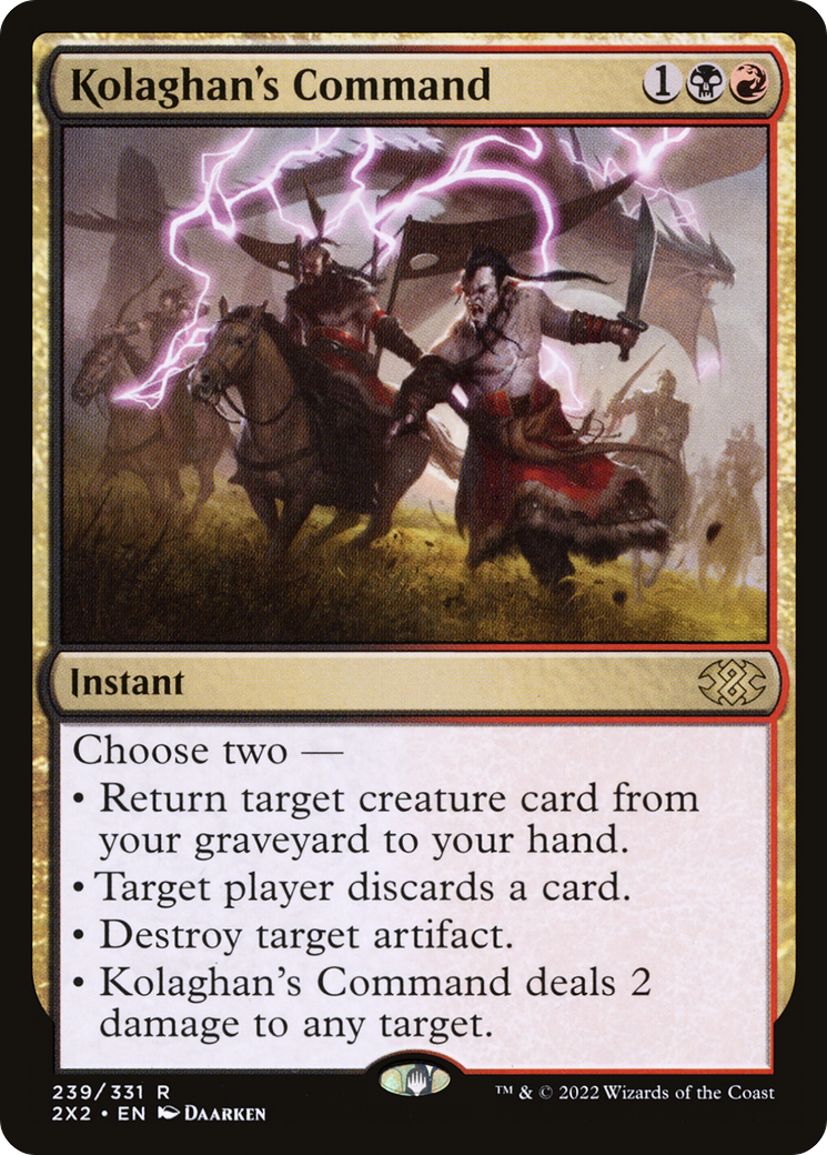 Kolaghan's Command⁣ - Double Masters 2022⁣ (Rare)⁣ [239]