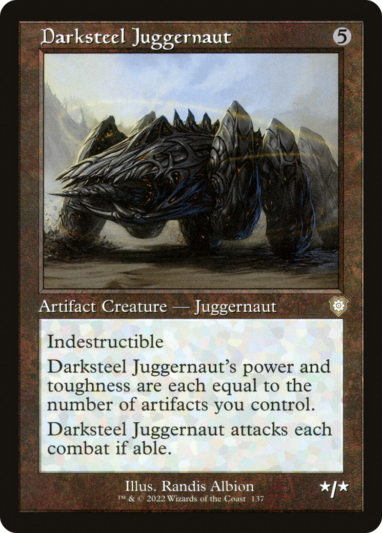 Darksteel Juggernaut⁣ - Commander: The Brothers' War⁣ (Rare)⁣ [137]