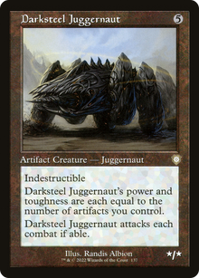 Darksteel Juggernaut⁣ - Commander: The Brothers' War⁣ (Rare)⁣ [137]